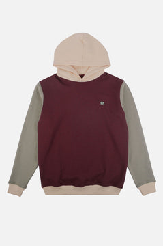 Color Block Hoodie Nightfall Ruby