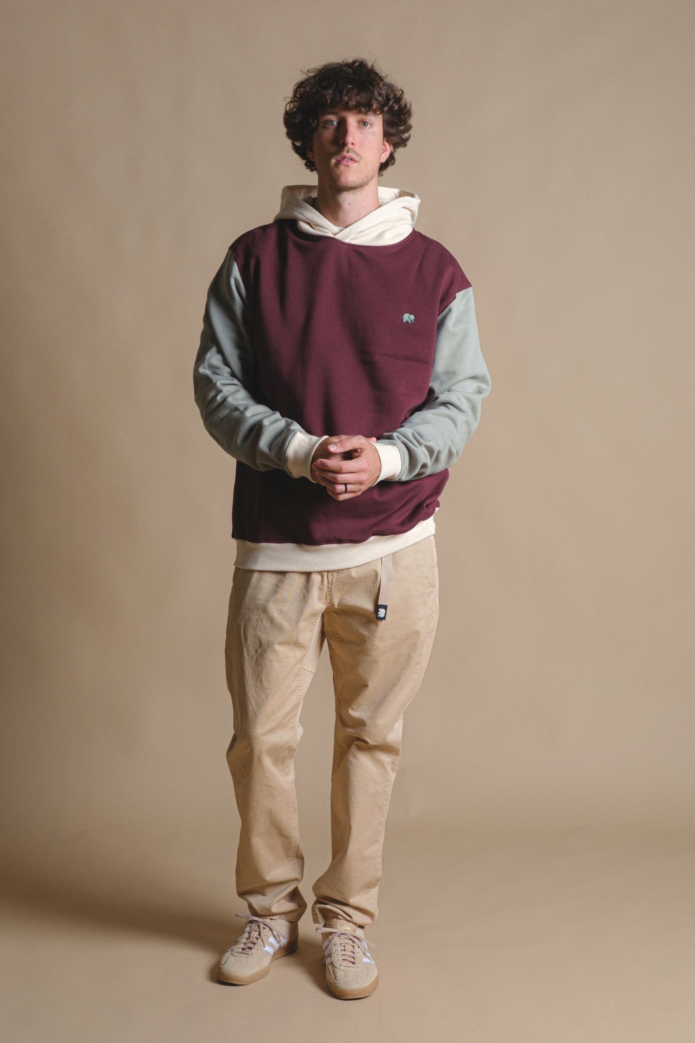 Color Block Hoodie Nightfall Ruby