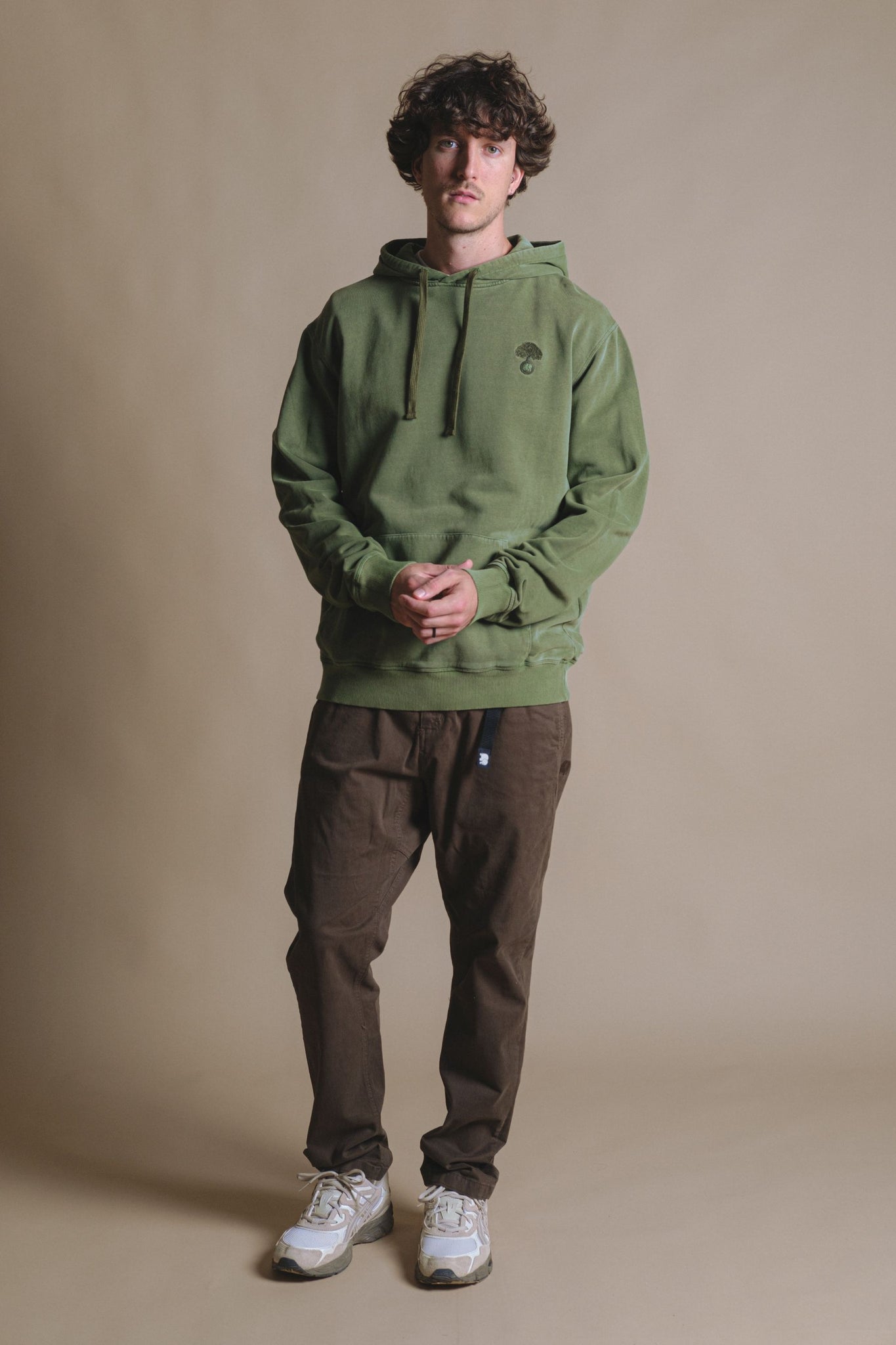 Sudadera Capucha Aroes Pigment Heavyweight Oak Green