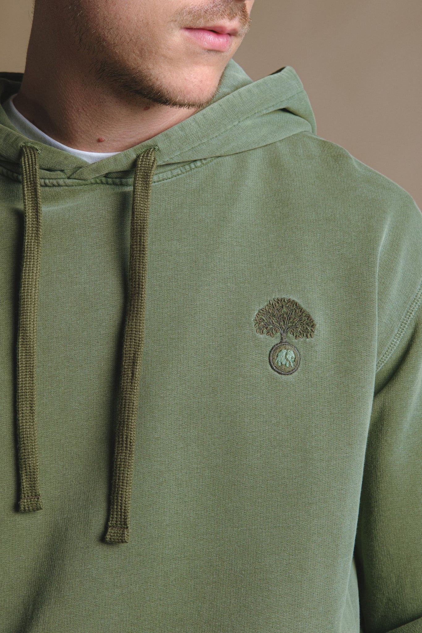 Sudadera Capucha Aroes Pigment Heavyweight Oak Green