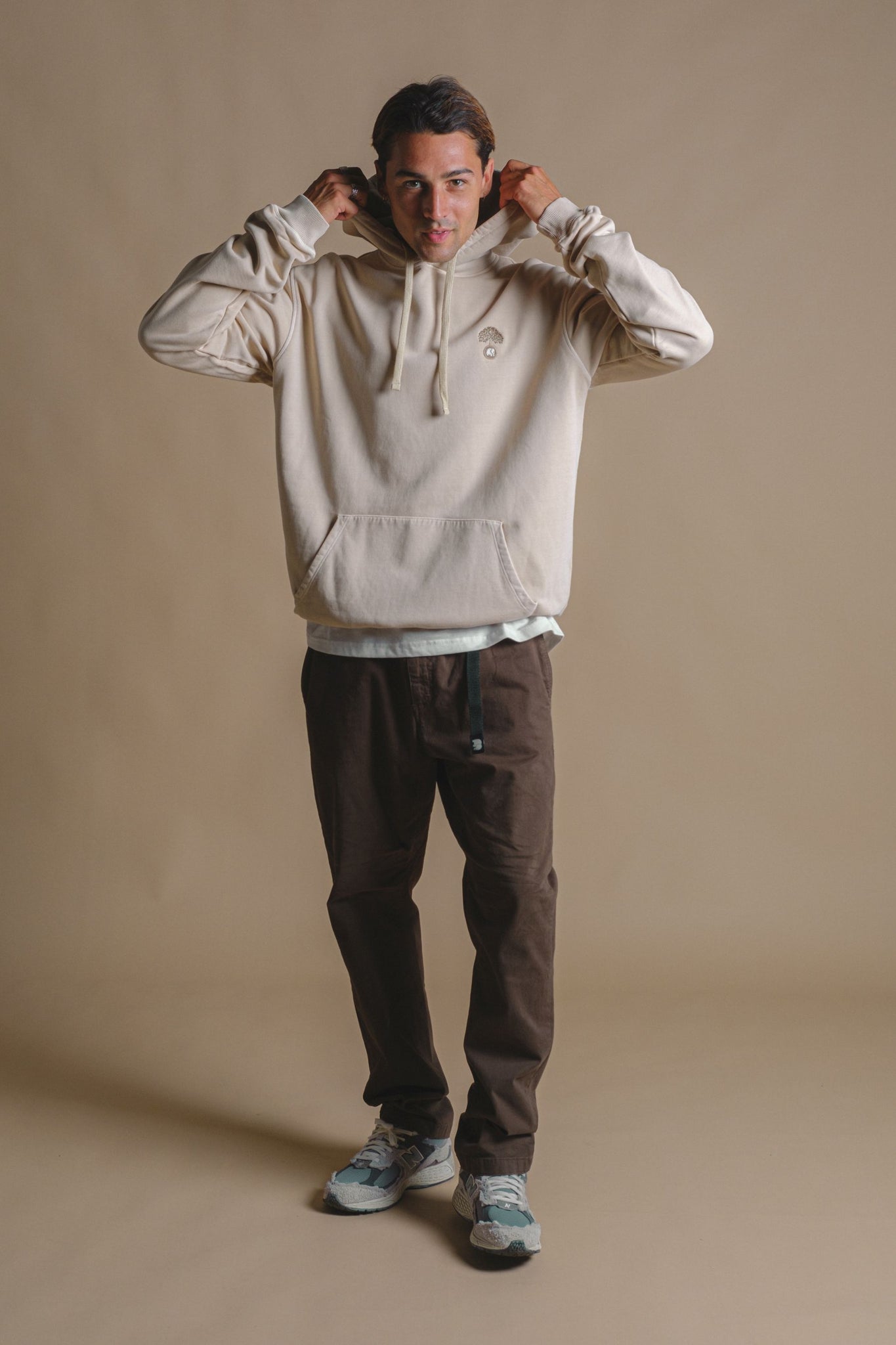 Sudadera Capucha Aroes Pigment Heavyweight Eucalyptus