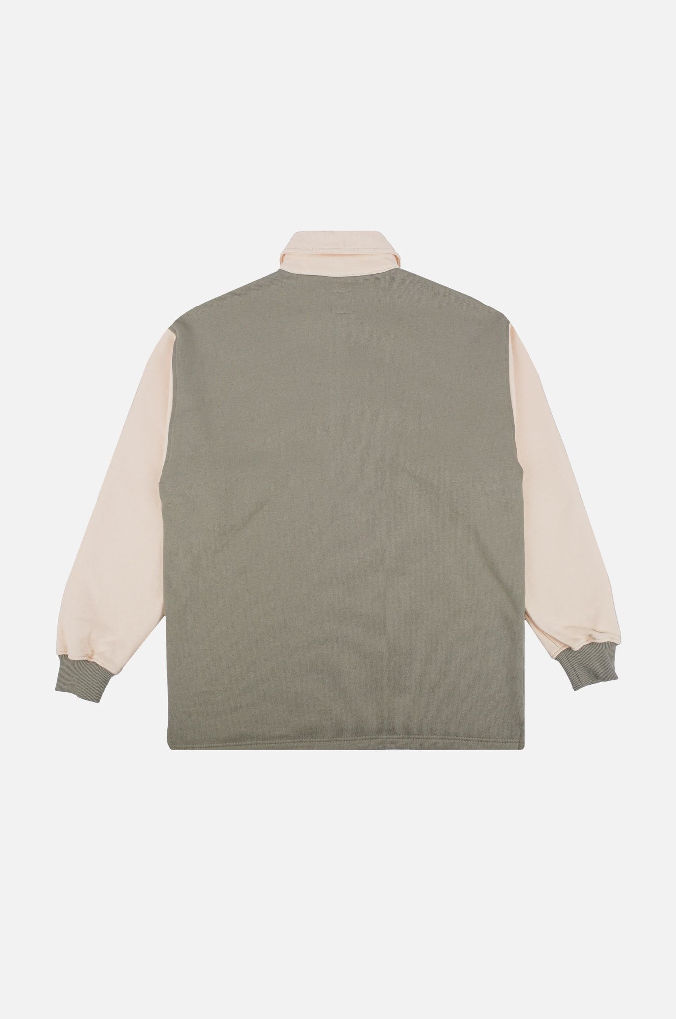 Color Block Oversized Polo Sweater Iron Veil