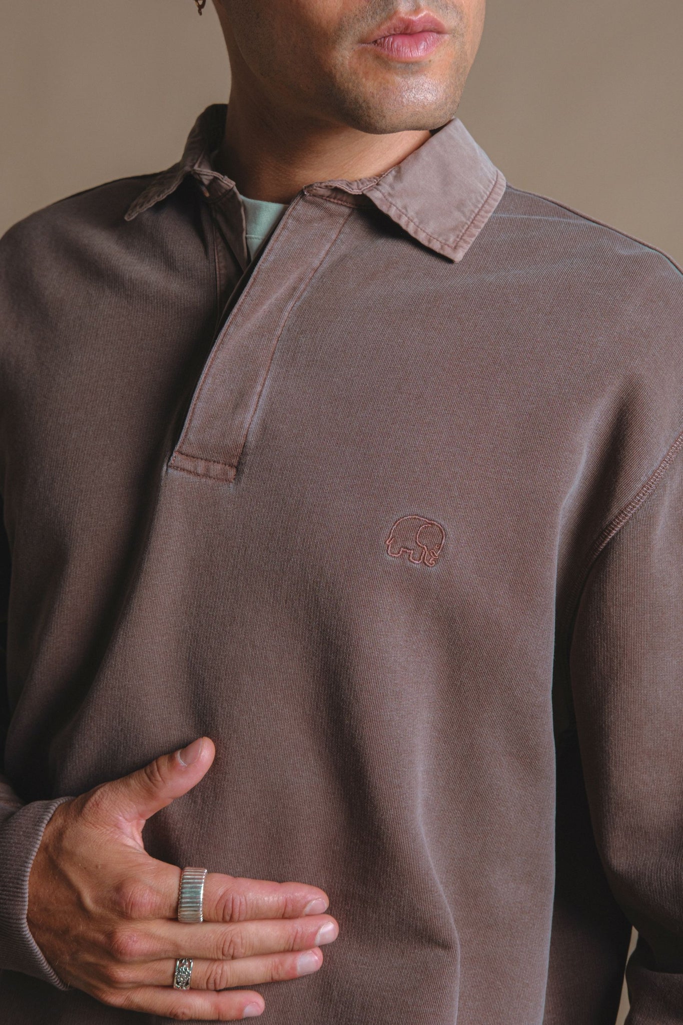 Polo Sudadera Carvalho Pigment Heavyweight Chestnut