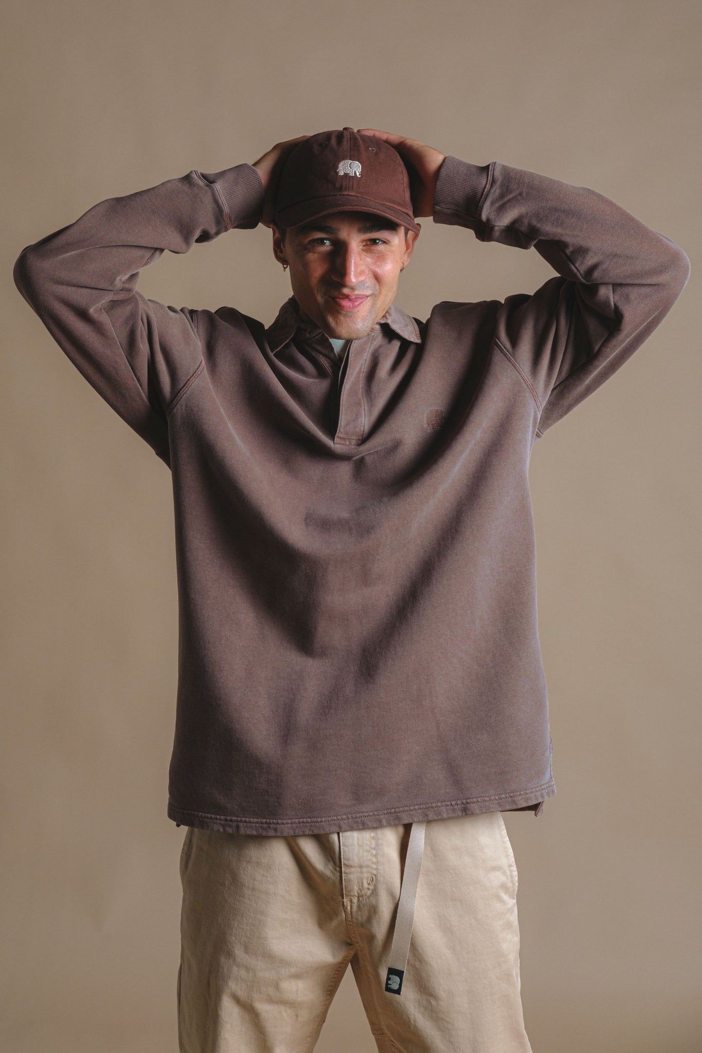 Polo Sudadera Carvalho Pigment Heavyweight Chestnut
