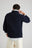 Personne portant le Bernia Quarter Zip Knit en Ocean Blue, vue de dos. | TP_IMAGE_TYPE=MODEL_BACK