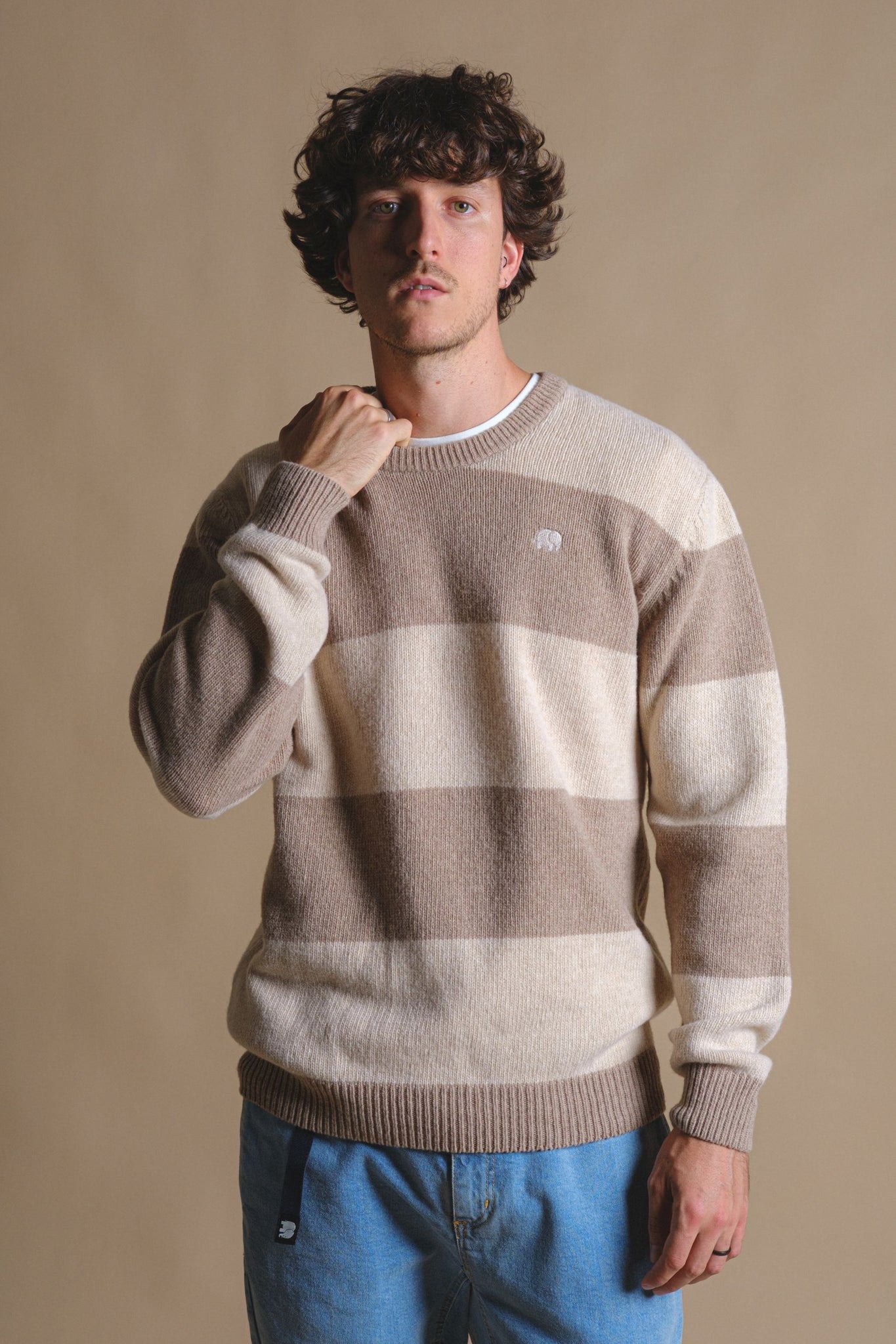 Sella Knit Latte/Nomad Brown