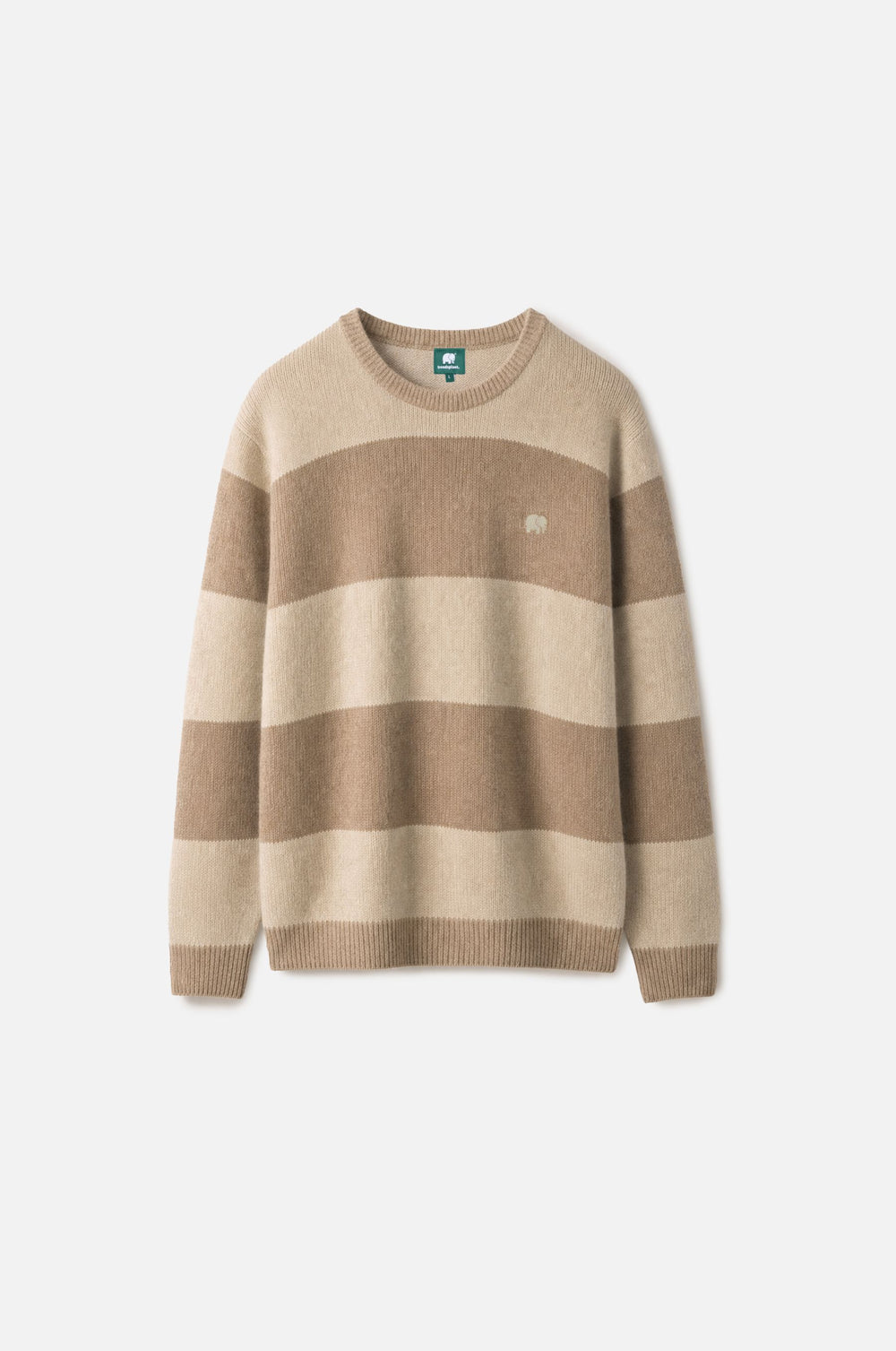 Sella Knit in Latte e Nomad Brown con righe orizzontali e scollo rotondo | TP_IMAGE_TYPE=SILHOUETTE_FRONT