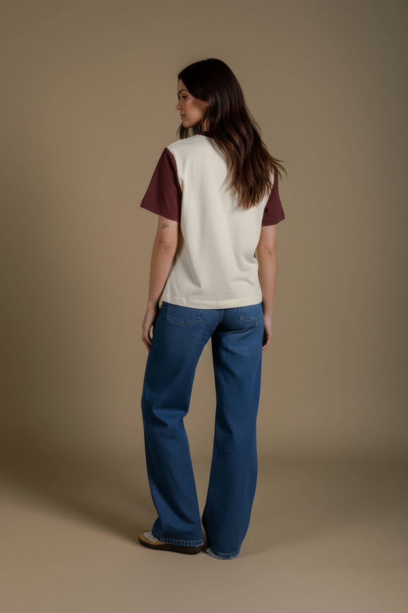Women's Color Block T-Shirt Pale Glow