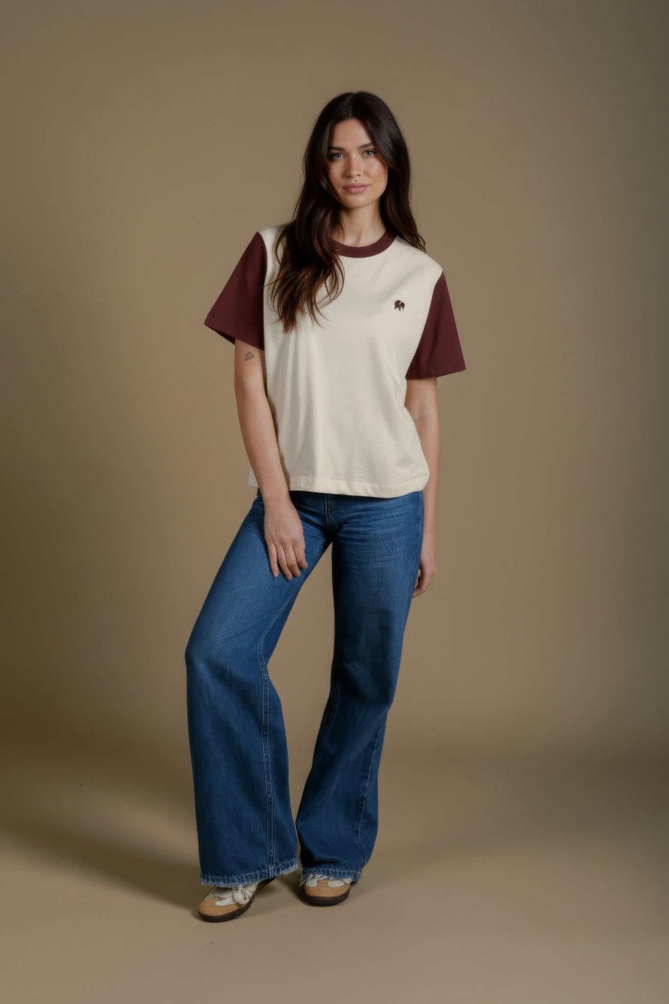 Women's Color Block T-Shirt Pale Glow