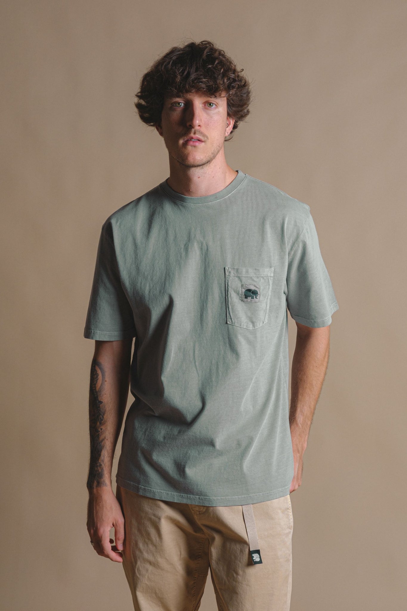 Garza Pigment T-Shirt Silver Green