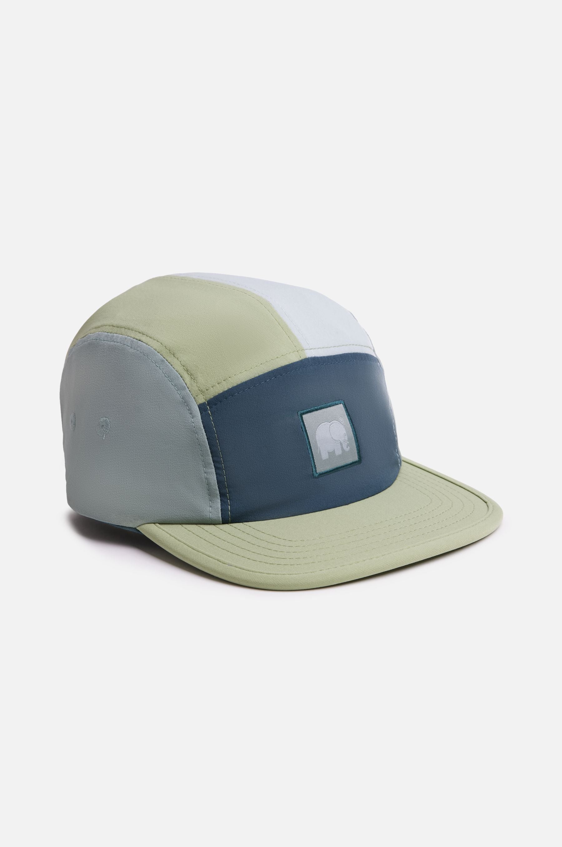 Color Block Water Repellent Soft Shell 5 Panel Cap Ocean Pine