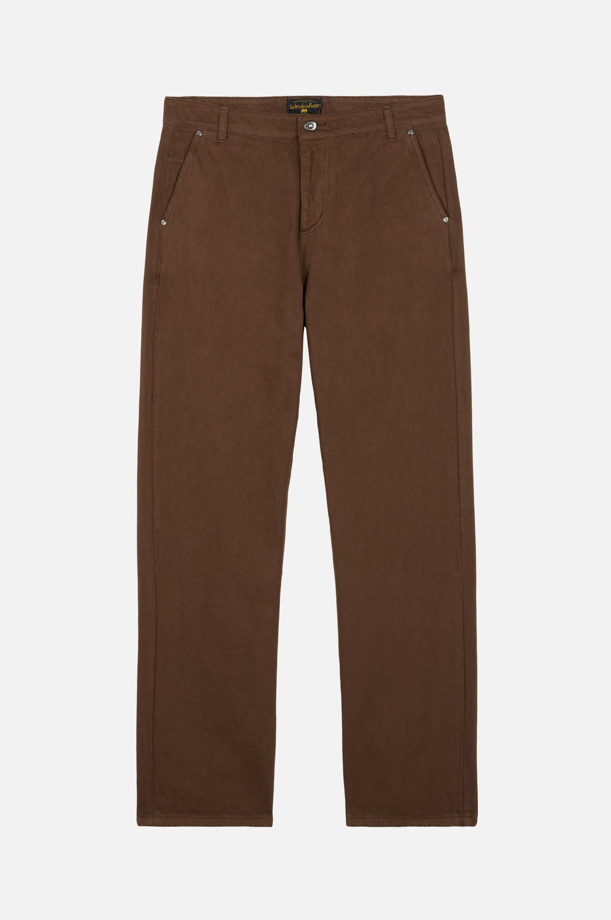 Operator Pants Saddle Brown en vue de face, mettant en valeur le tissu et les détails du design | TP_IMAGE_TYPE=SILHOUETTE_FRONT