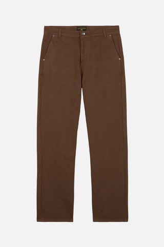 Operator Pants Saddle Brown in vista frontale, con dettagli del tessuto e del design | TP_IMAGE_TYPE=SILHOUETTE_FRONT