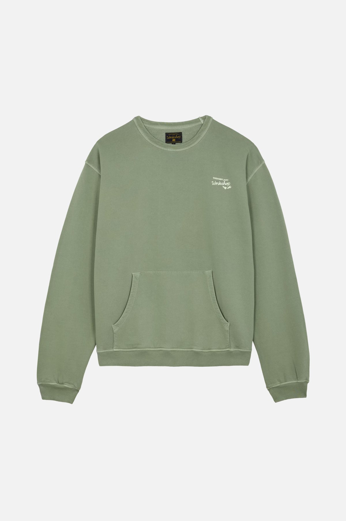 Silhouette avant de The Garage Sweatshirt en Hedge Green | TP_IMAGE_TYPE=SILHOUETTE_FRONT