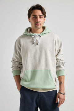 Sudadera Capucha Oversized Warm Heather Grey/Matcha