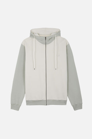 Silhouette de face du Color Block Zip Hoodie en Sea Glass | TP_IMAGE_TYPE=SILHOUETTE_FRONT