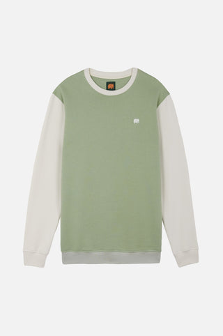Silhouette de face d'un sweat-shirt Color Block en Salted Moss | TP_IMAGE_TYPE=SILHOUETTE_FRONT