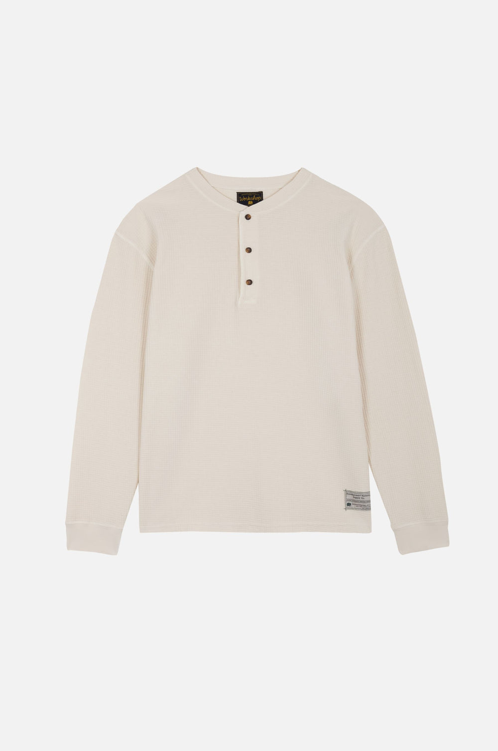 Silhouette avant de Antique White Deck L/S Waffle Henley | TP_IMAGE_TYPE=SILHOUETTE_FRONT