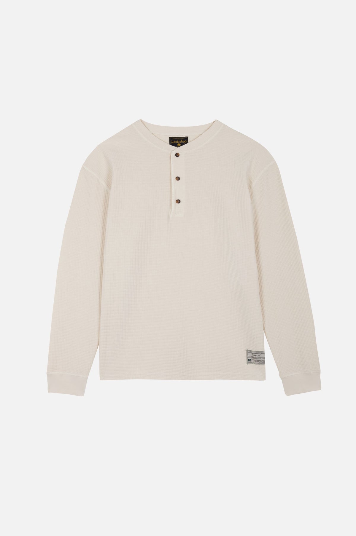Silhouette avant de Antique White Deck L/S Waffle Henley | TP_IMAGE_TYPE=SILHOUETTE_FRONT