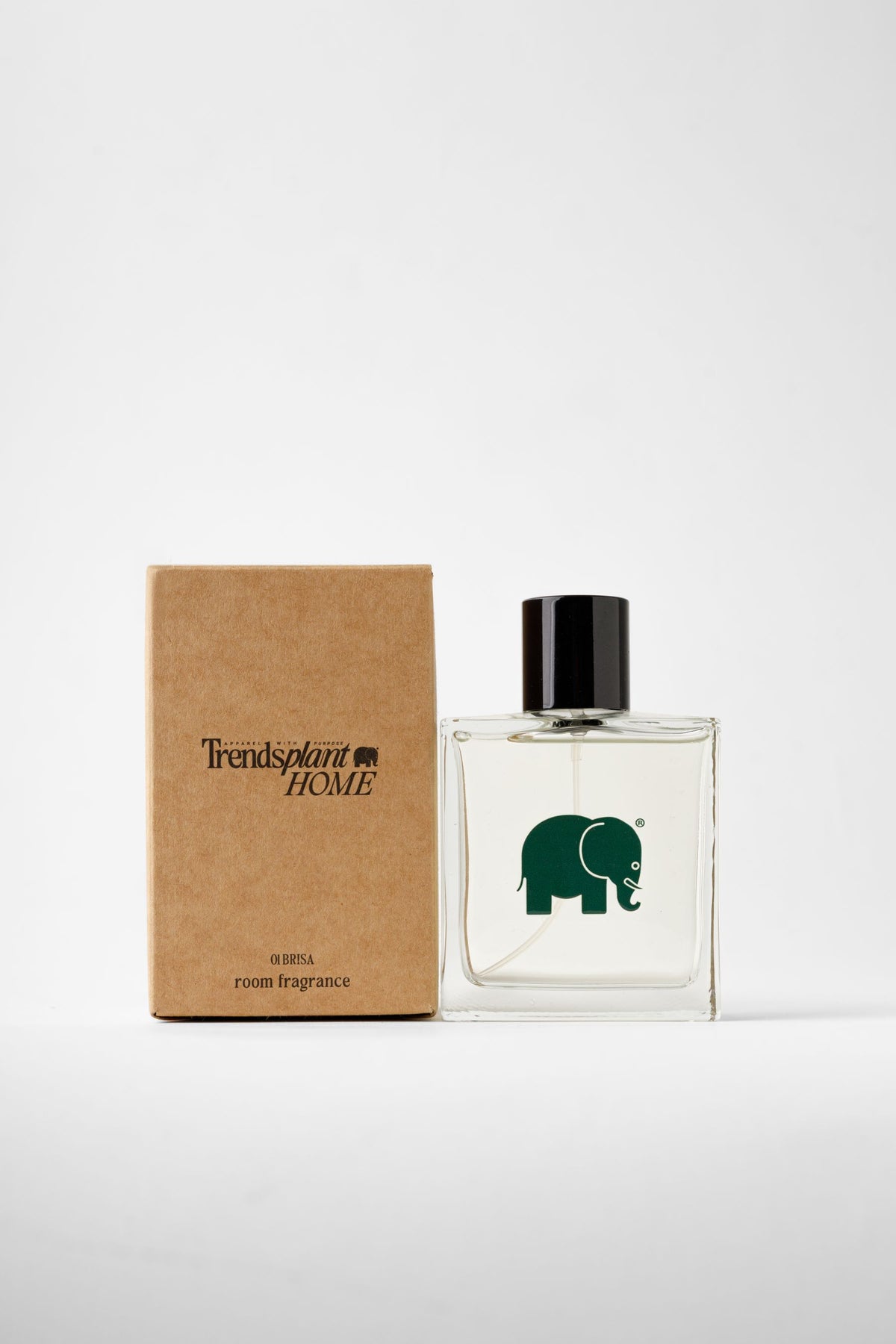 Room fragrance 01 Brisa in a clear glass bottle alongside a brown cardboard box | TP_IMAGE_TYPE=DETAIL