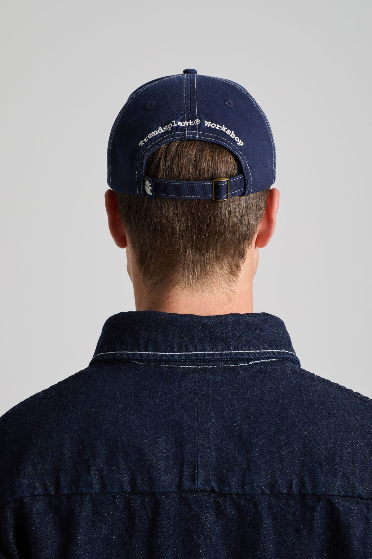 Person wearing a Dockyard Canvas Cap Mood Indigo back view | TP_IMAGE_TYPE=MODEL_BACK