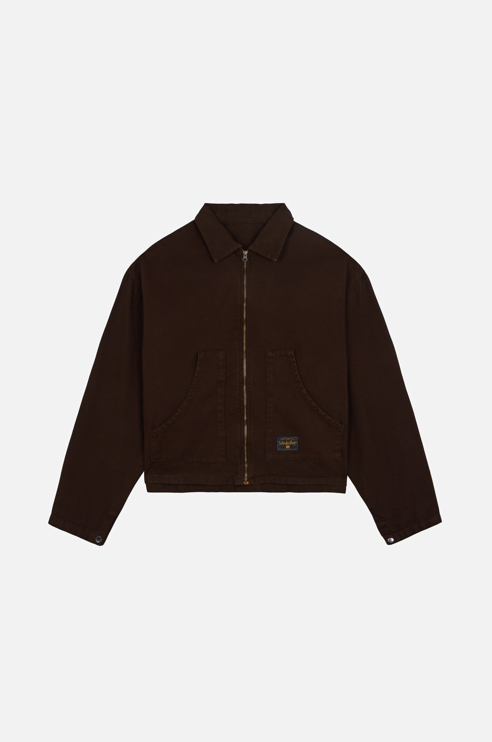 Silhouette avant de Mason Cropped Jacket en Coffee Bean | TP_IMAGE_TYPE=SILHOUETTE_FRONT