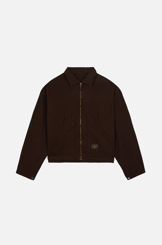 Silhouette avant de Mason Cropped Jacket en Coffee Bean | TP_IMAGE_TYPE=SILHOUETTE_FRONT