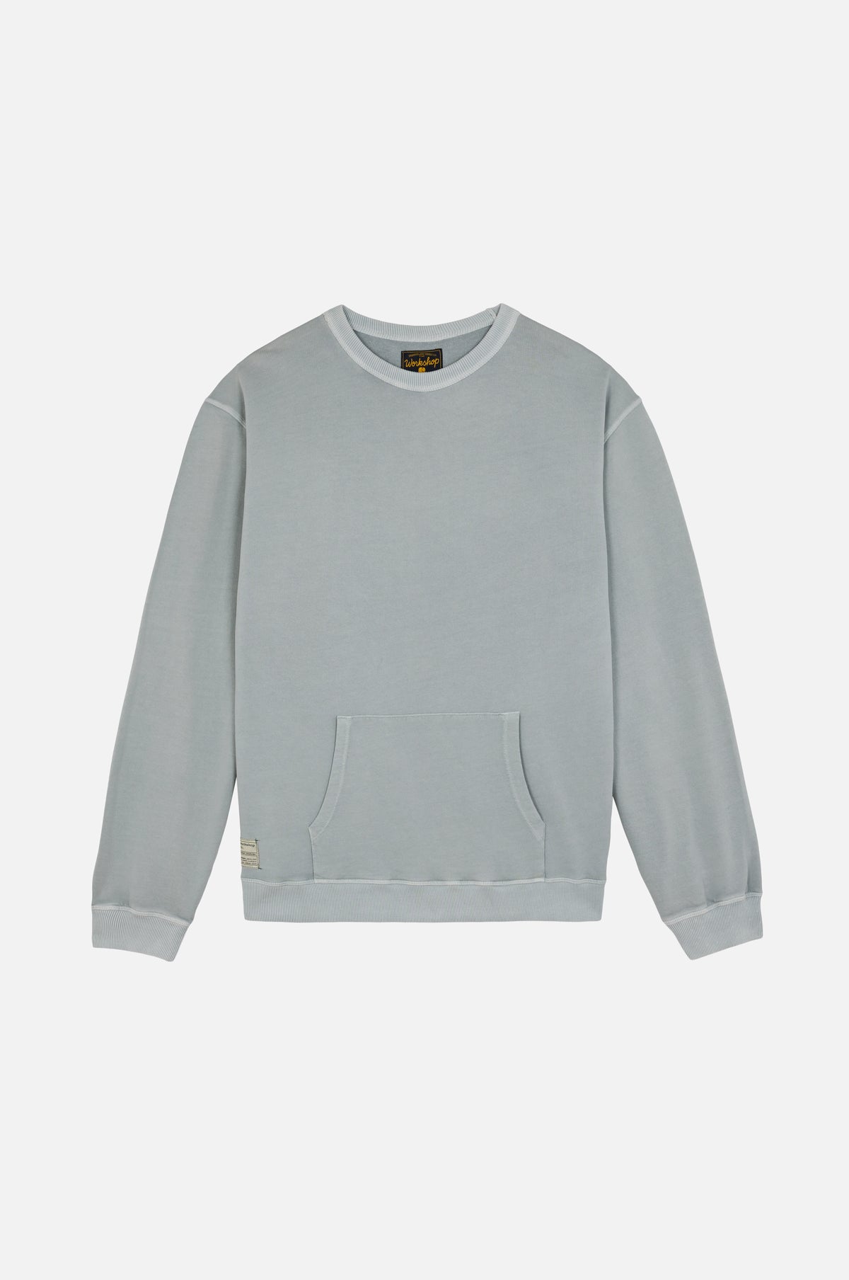 Hangar Sweatshirt in Quarry Blue, felpa dal design classico con girocollo e maniche lunghe, con tasca frontale. | TP_IMAGE_TYPE=SILHOUETTE_FRONT