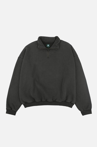 Axis Super Heavy Quarter Zip Sweatshirt in Forged Iron, mostrata dal davanti | TP_IMAGE_TYPE=SILHOUETTE_FRONT