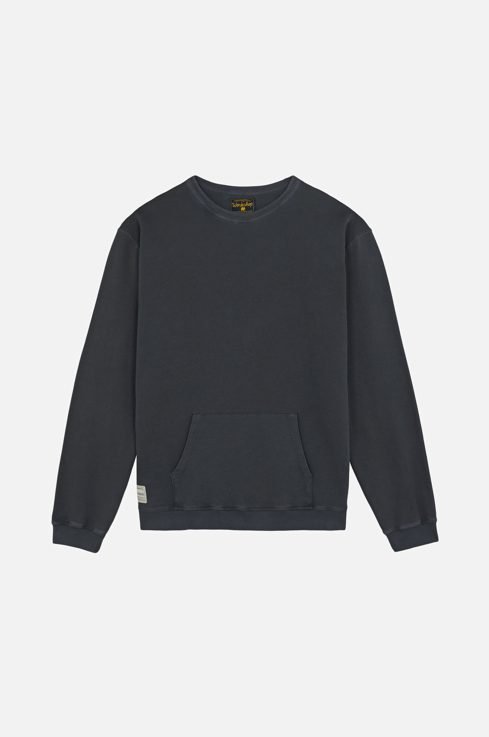 Sweat oversize Factory, coloris fer forgé, avec encolure ronde classique et poche avant | TP_IMAGE_TYPE=SILHOUETTE_FRONT