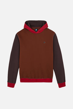 Color Block Hoodie Cherry Mahogany