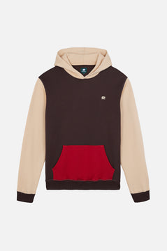 Color Block Hoodie Solemnity Brown