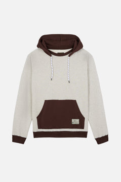The Hooded Oversized Sweatshirt Warm Heather Grey/Coffee