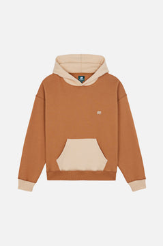 Sudadera Capucha Mujer Color Block Cashew
