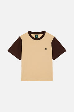 Women's Color Block T-Shirt Gray Sand