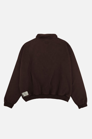 Axis Super Heavy Quarter Zip Sweatshirt nel colore Coffee Bean | TP_IMAGE_TYPE=SILHOUETTE_BACK