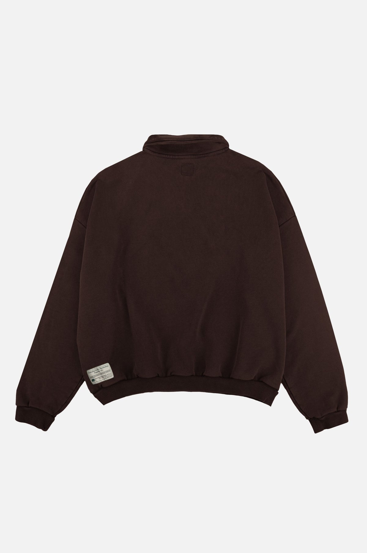 Axis Super Heavy Quarter Zip Sweatshirt nel colore Coffee Bean | TP_IMAGE_TYPE=SILHOUETTE_BACK