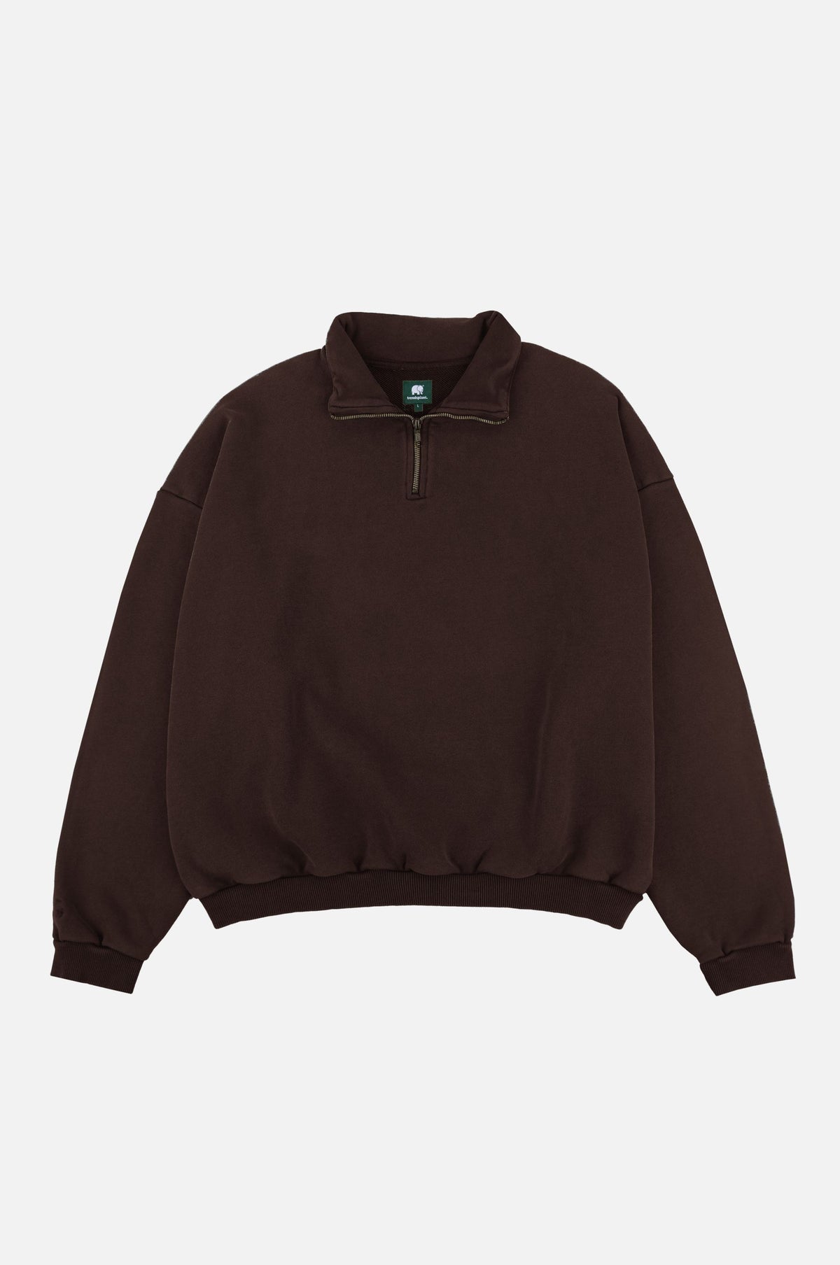 Felpa Axis Super Heavy Quarter Zip color Coffee Bean | TP_IMAGE_TYPE=SILHOUETTE_FRONT