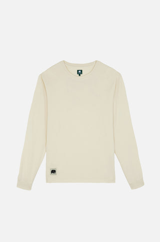 Flowers L/S T-Shirt in Antique White mostrata su una superficie piana con il design frontale in evidenza | TP_IMAGE_TYPE=SILHOUETTE_FRONT