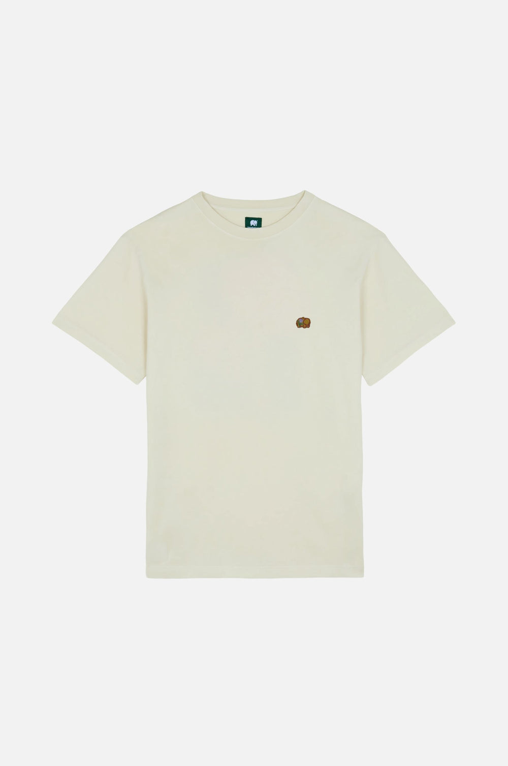 T-shirt Spring Antique White mostrata su una superficie piana con un piccolo ricamo sul petto | TP_IMAGE_TYPE=SILHOUETTE_FRONT