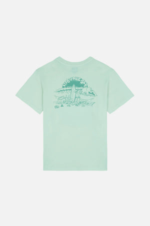 T-shirt Aqua glass avec un motif de surf et de plage au dos | TP_IMAGE_TYPE=MODEL_BACK
