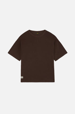 Supply Oversized T-shirt nel colore Coffee Bean, che mostra uno stile rilassato e casual con maniche corte e scollo rotondo, pensata per essere indossata comodamente | TP_IMAGE_TYPE=SILHOUETTE_FRONT