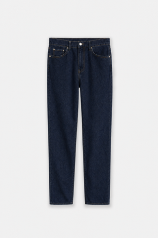 Easy Denim Pants en lavage moyen, présenté de face | TP_IMAGE_TYPE=SILHOUETTE_FRONT