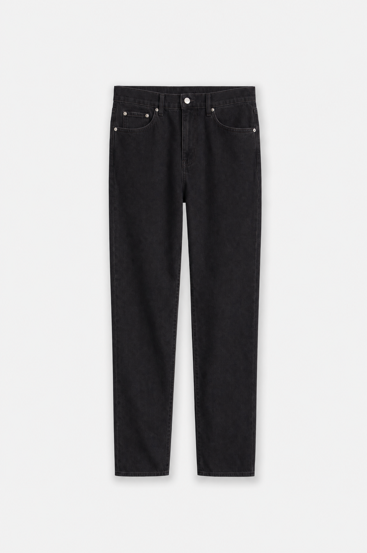 Easy Denim Pants nero presentato in un flat lay, con vista frontale in evidenza | TP_IMAGE_TYPE=SILHOUETTE_FRONT