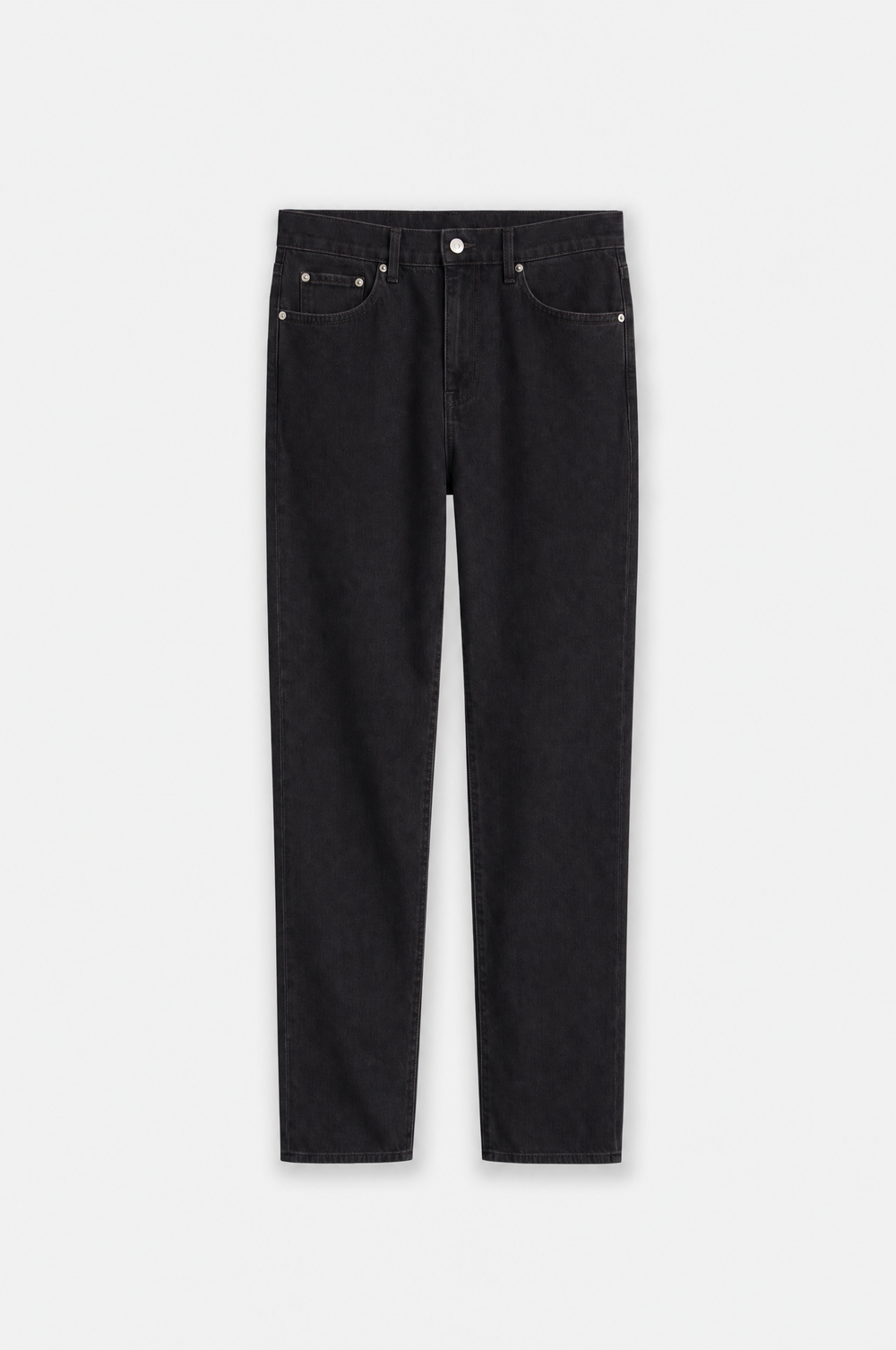 Easy Denim Pants nero presentato in un flat lay, con vista frontale in evidenza | TP_IMAGE_TYPE=SILHOUETTE_FRONT