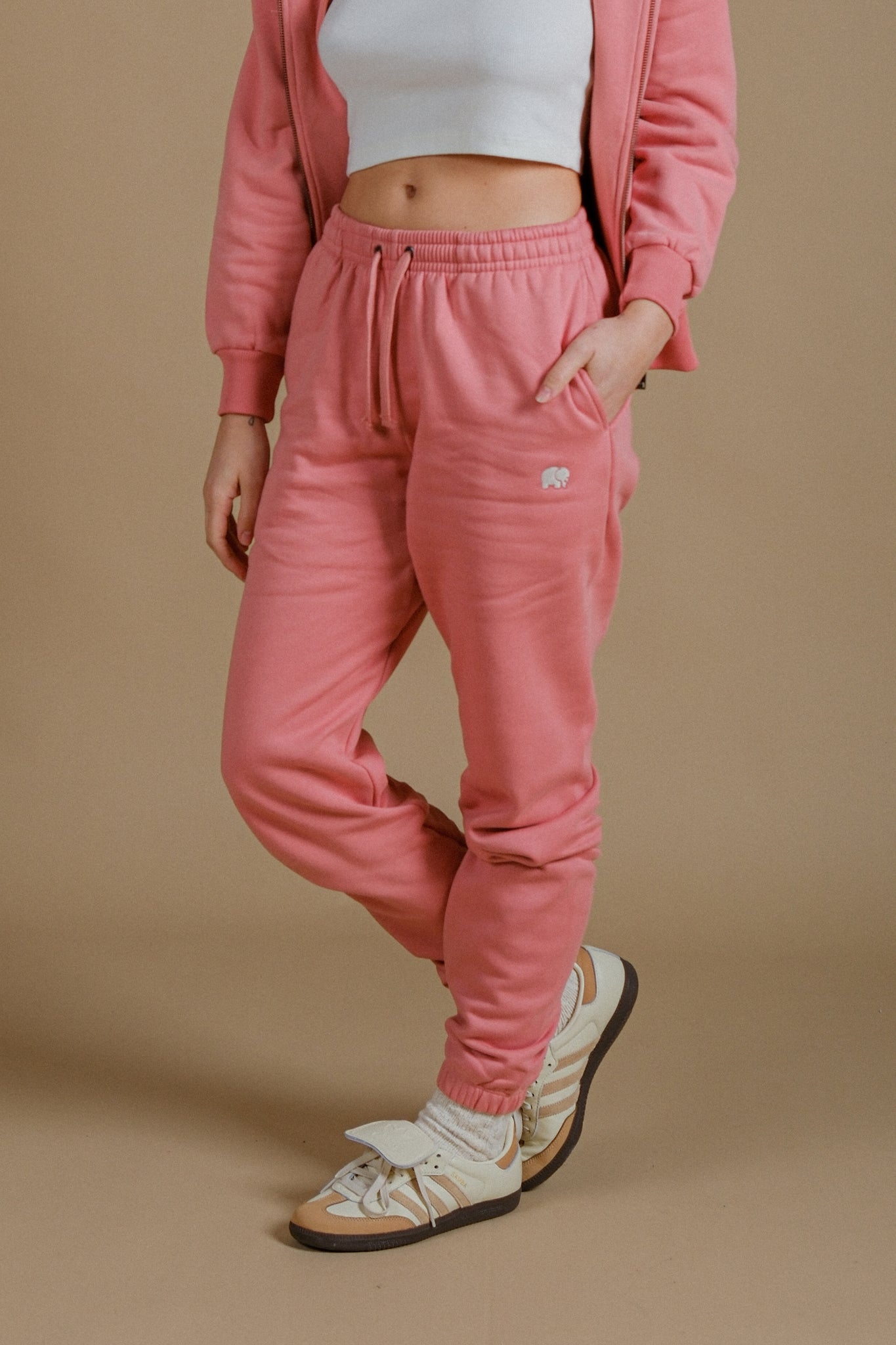 Women's Organic Essential Sweatpants Rossette Pink