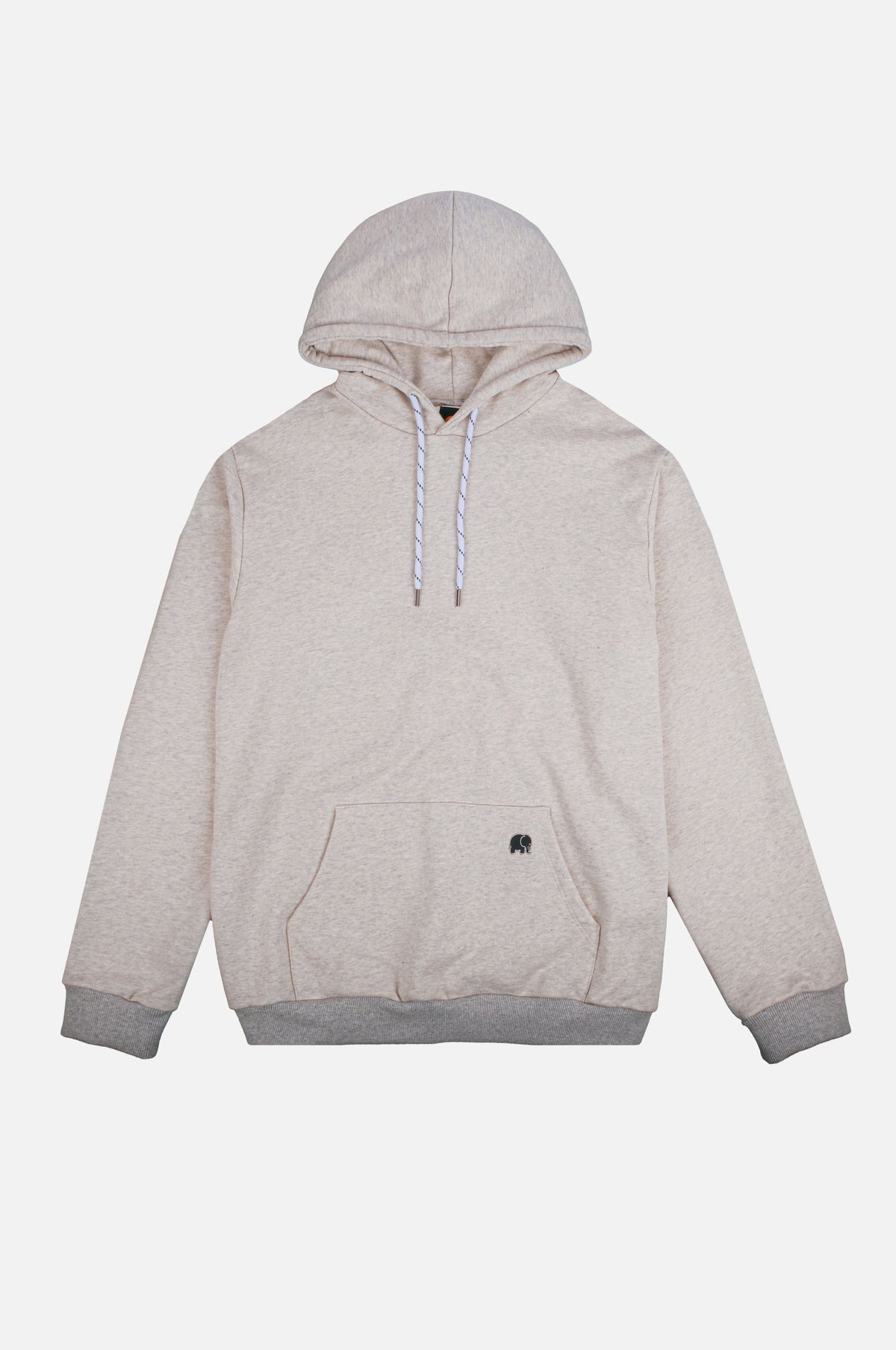 Sweat à capuche réversible en molleton beige clair avec poche kangourou et capuche à cordon ajustable | TP_IMAGE_TYPE=SILHOUETTE_FRONT
