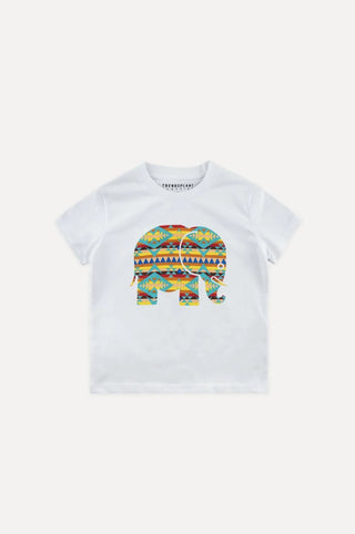 Silhouette frontale della Kid's Organic Navajo Classic T-Shirt White | TP_IMAGE_TYPE=SILHOUETTE_FRONT