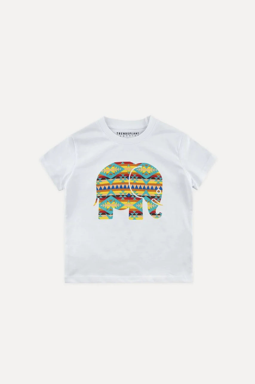 Silhouette frontale della Kid's Organic Navajo Classic T-Shirt White | TP_IMAGE_TYPE=SILHOUETTE_FRONT