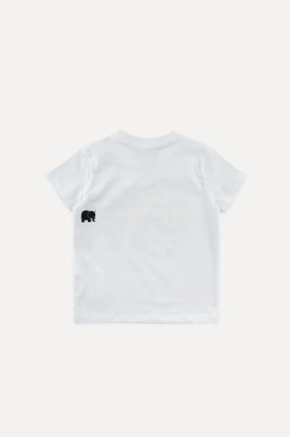 Silhouette posteriore della Kid's Organic Navajo Classic T-Shirt bianca | TP_IMAGE_TYPE=SILHOUETTE_BACK